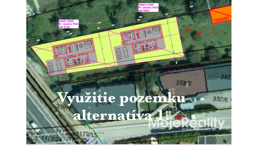 Na predaj stavebný pozemok – Trenčín, ul. Záhumenská k.ú. Trenčianske Biskupice