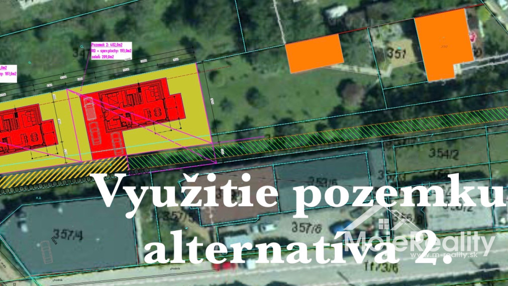 Na predaj stavebný pozemok – Trenčín, ul. Záhumenská k.ú. Trenčianske Biskupice