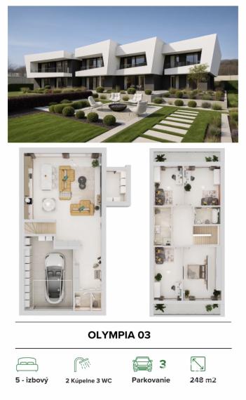 Exkluzívne bývanie v srdci Trenčína – projekt piatich rodinných domov OLYMPIA, STARK Residence