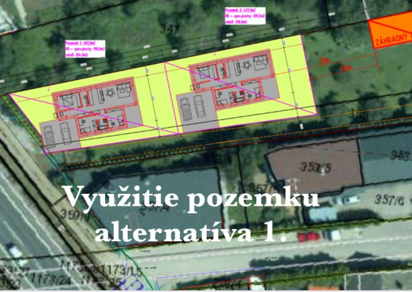 Na predaj stavebný pozemok – Trenčín, ul. Záhumenská k.ú. Trenčianske Biskupice